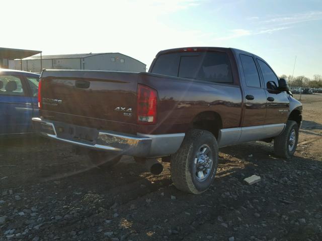 3D7KU28643G765249 - 2003 DODGE RAM 2500 S BURGUNDY photo 4