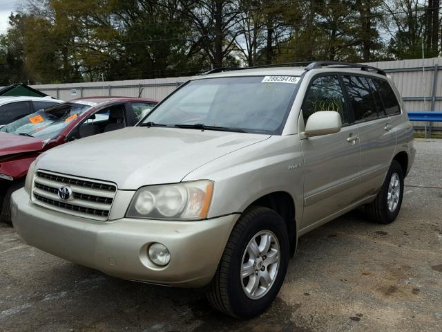 JTEGF21A720058380 - 2002 TOYOTA HIGHLANDER TAN photo 2