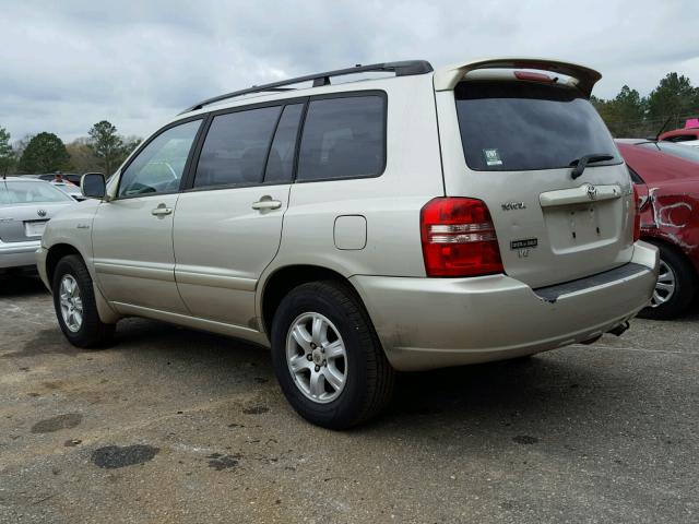 JTEGF21A720058380 - 2002 TOYOTA HIGHLANDER TAN photo 3