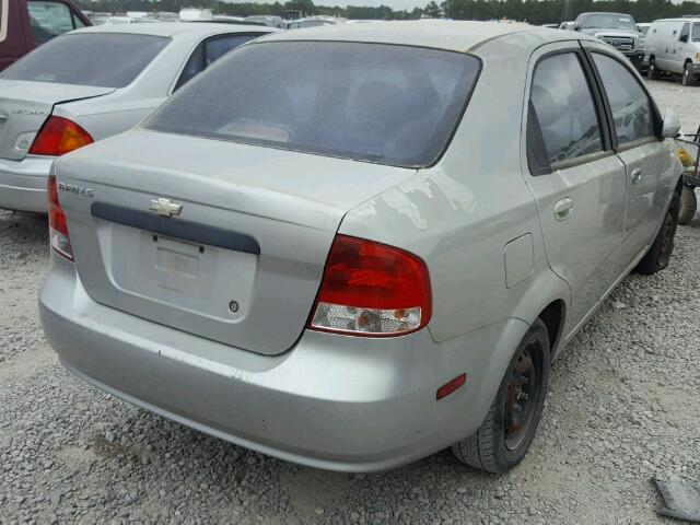KL1TD52605B386096 - 2005 CHEVROLET AVEO BASE Gümüş foto 4