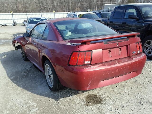 1FAFP40463F443468 - 2003 FORD MUSTANG RED photo 3