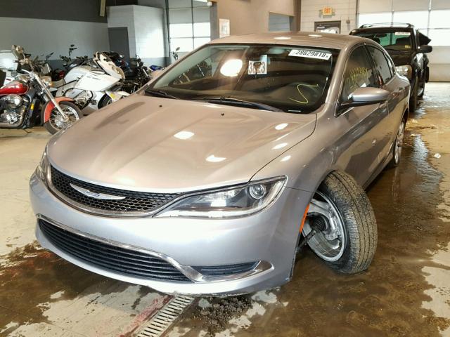 1C3CCCAB0FN618750 - 2015 CHRYSLER 200 LIMITE SILVER photo 2