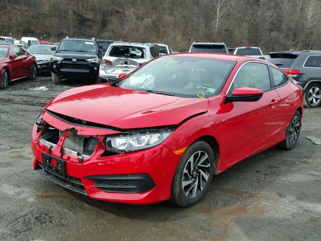 2HGFC4A55HH310219 - 2017 HONDA CIVIC LX RED photo 2