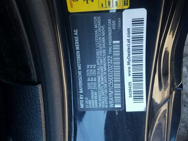 WBAYM1C55DDZ02322 - 2013 BMW 650 XI BLUE photo 10