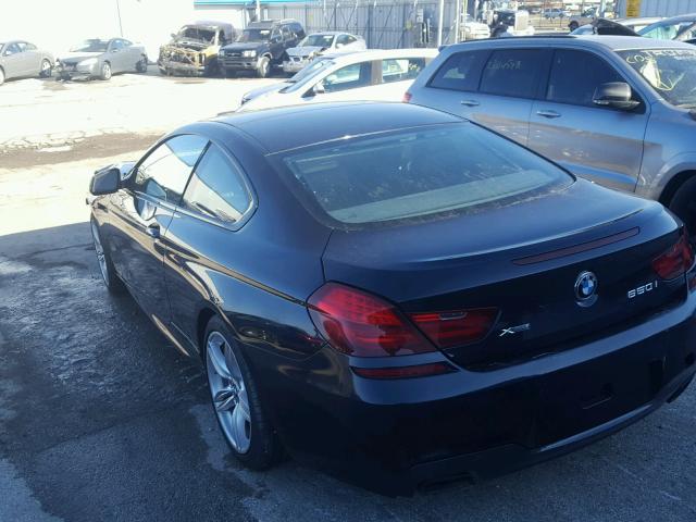 WBAYM1C55DDZ02322 - 2013 BMW 650 XI BLUE photo 3