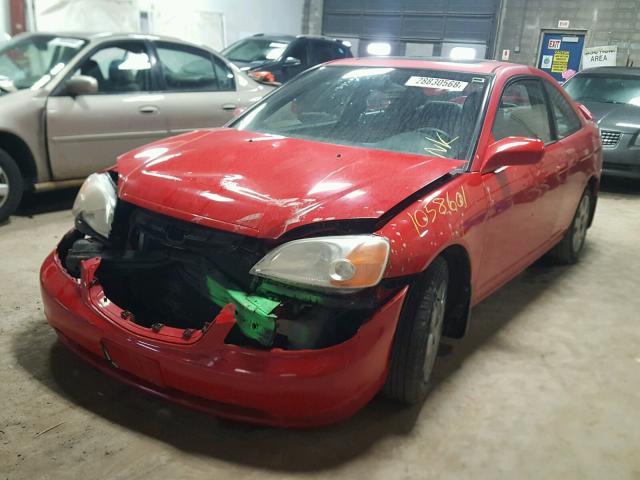1HGEM22972L027488 - 2002 HONDA CIVIC EX წითელი ფოტო 2