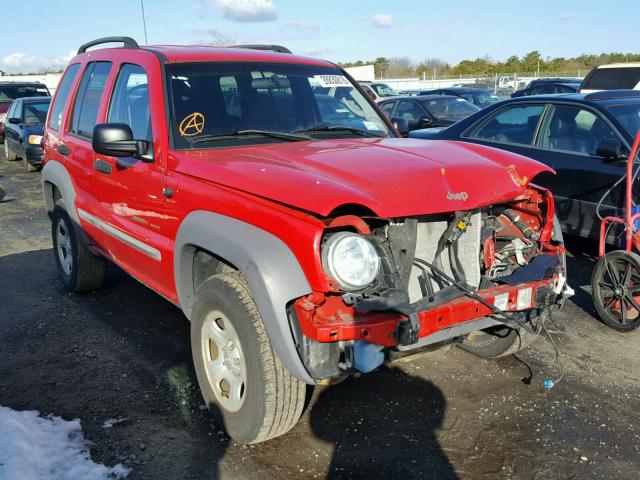 1J4GL48K22W104132 - 2002 JEEP LIBERTY SP RED photo 1