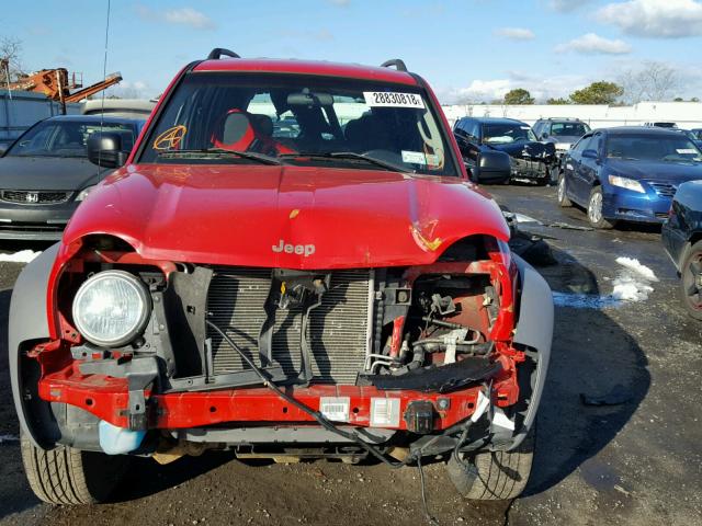 1J4GL48K22W104132 - 2002 JEEP LIBERTY SP RED photo 9