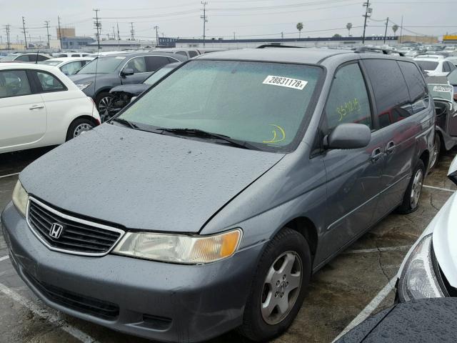 2HKRL18661H578900 - 2001 HONDA ODYSSEY EX BLUE photo 2