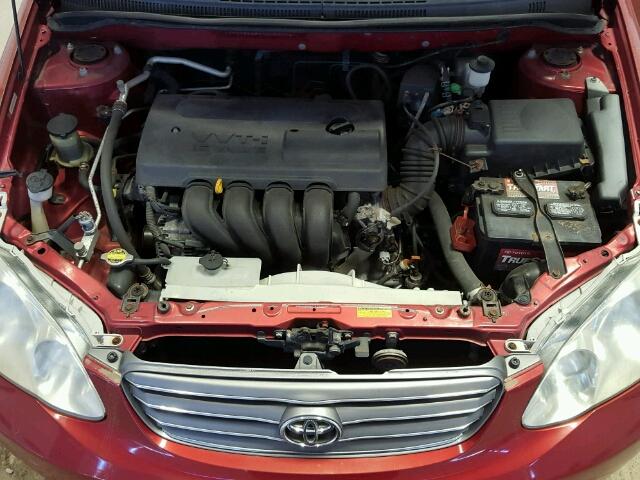 JTDBR32E342032976 - 2004 TOYOTA COROLLA CE RED photo 7