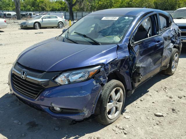 3CZRU5H51GM733295 - 2016 HONDA HR-V EX BLUE photo 2