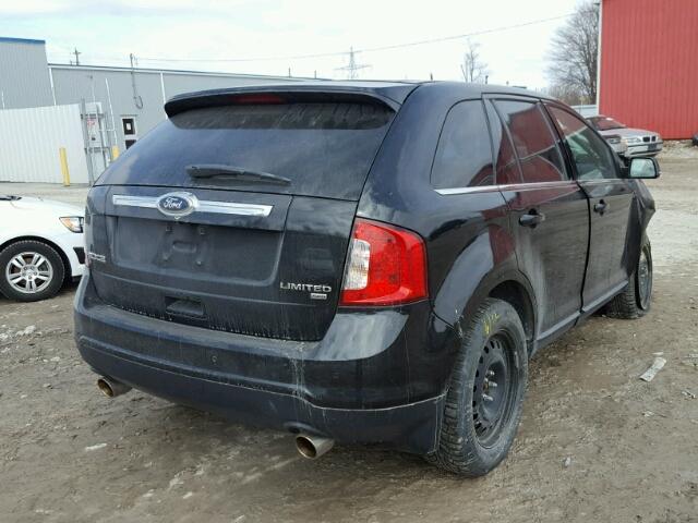 2FMDK4KC0EBA91850 - 2014 FORD EDGE LIMIT BLACK photo 4