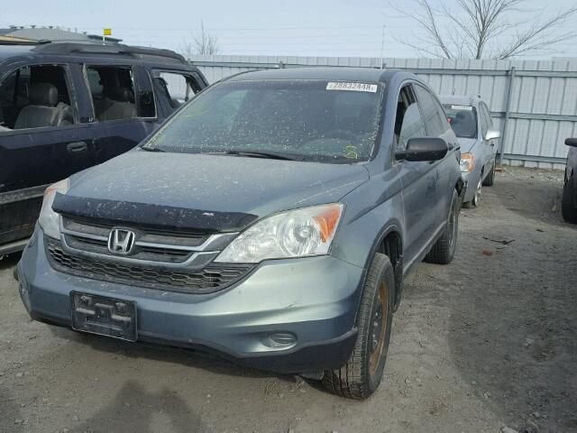 5J6RE3H39AL800430 - 2010 HONDA CR-V LX GREEN photo 2