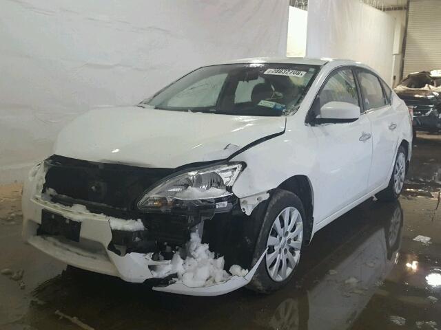 3N1AB7AP5FY318930 - 2015 NISSAN SENTRA S WHITE photo 2