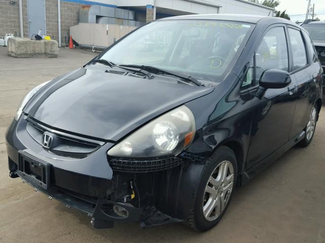 JHMGD38688S005376 - 2008 HONDA FIT SPORT BLACK photo 2