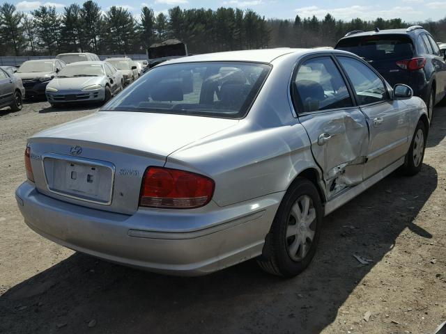 KMHWF25SX5A115913 - 2005 HYUNDAI SONATA GL SILVER photo 4