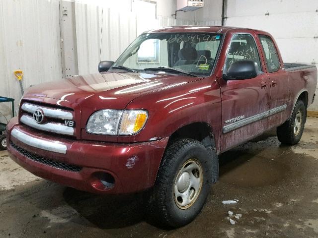 5TBBT44193S426449 - 2003 TOYOTA TUNDRA ACC RED photo 2