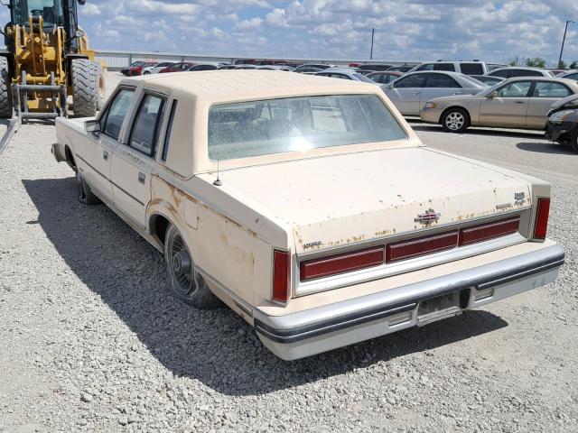 1LNBP96F1DY608875 - 1983 LINCOLN TOWN CAR BEIGE photo 3