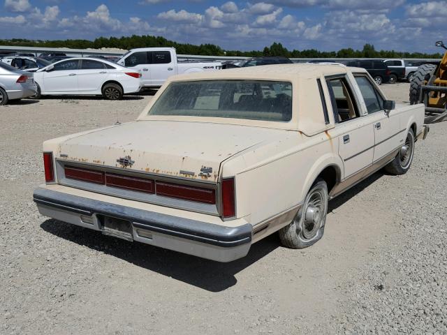 1LNBP96F1DY608875 - 1983 LINCOLN TOWN CAR BEIGE photo 4