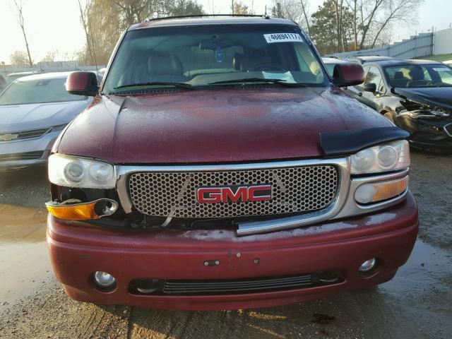 1GKEK63U52J338321 - 2002 GMC DENALI BURGUNDY photo 9