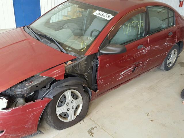 1G8AG52F64Z134036 - 2004 SATURN ION LEVEL RED photo 9