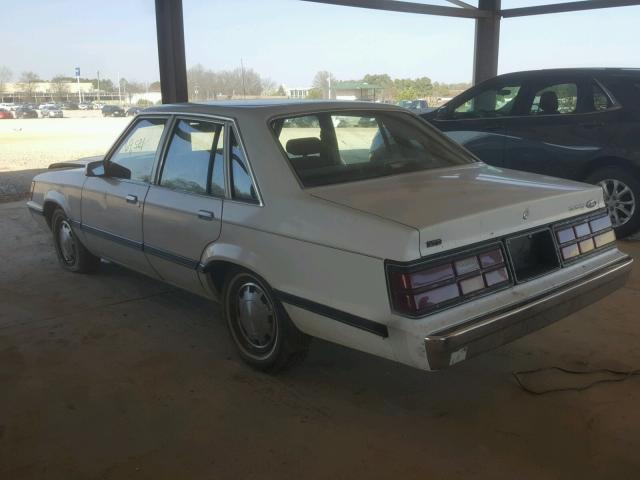 1FABP3936GG149569 - 1986 FORD LTD WHITE photo 3