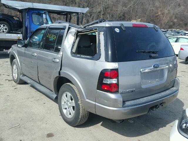 1FMEU73E28UA67998 - 2008 FORD EXPLORER X GRAY photo 3