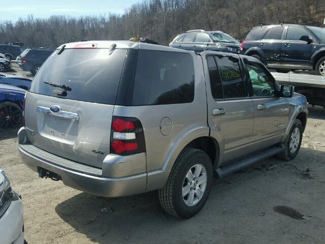 1FMEU73E28UA67998 - 2008 FORD EXPLORER X GRAY photo 4