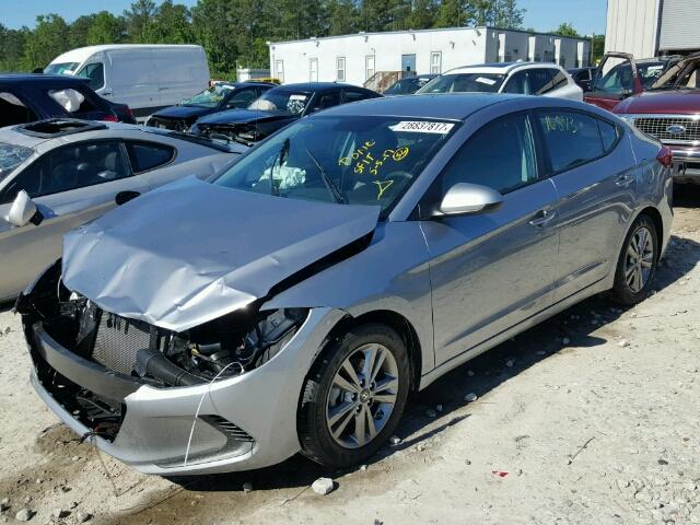 5NPD84LF0HH108652 - 2017 HYUNDAI ELANTRA BLUE photo 2