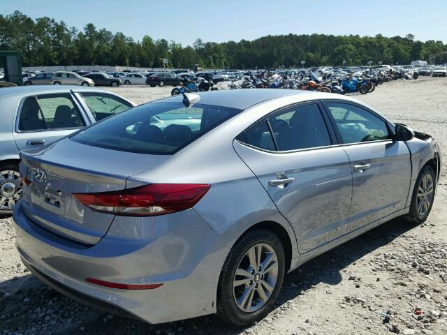 5NPD84LF0HH108652 - 2017 HYUNDAI ELANTRA BLUE photo 4