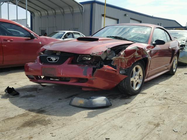 1FAFP40414F108636 - 2004 FORD MUSTANG RED photo 2