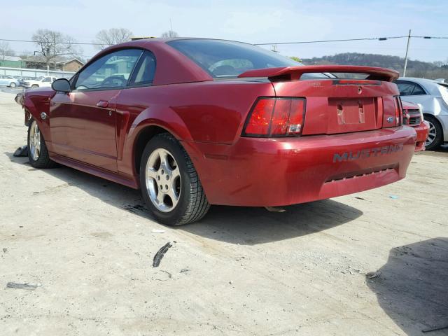 1FAFP40414F108636 - 2004 FORD MUSTANG RED photo 3