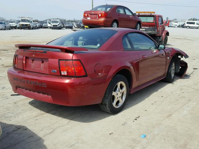 1FAFP40414F108636 - 2004 FORD MUSTANG RED photo 4