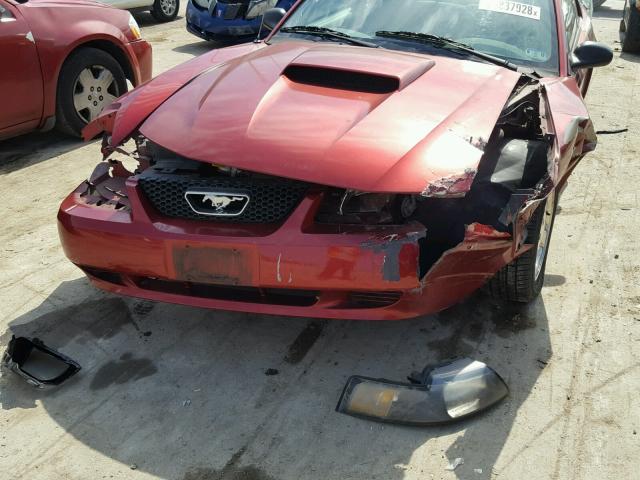 1FAFP40414F108636 - 2004 FORD MUSTANG RED photo 9