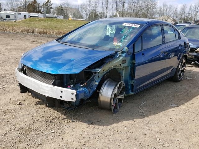 2HGFB6E50EH704943 - 2014 HONDA CIVIC SI BLUE photo 2