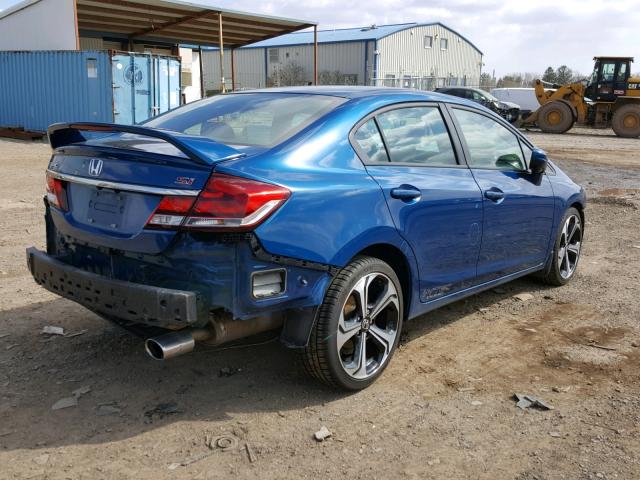 2HGFB6E50EH704943 - 2014 HONDA CIVIC SI BLUE photo 4