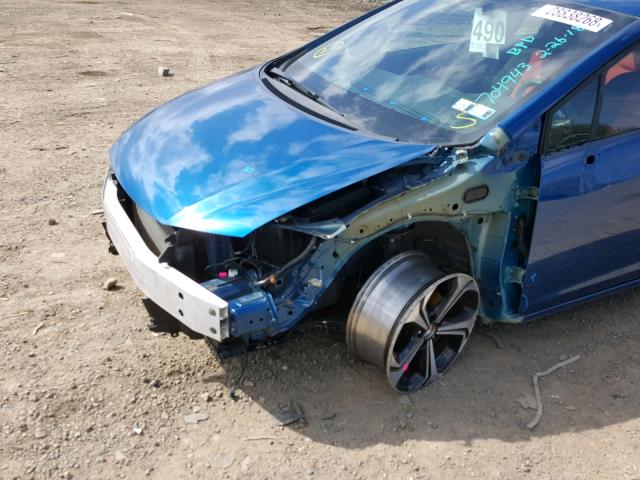 2HGFB6E50EH704943 - 2014 HONDA CIVIC SI BLUE photo 9