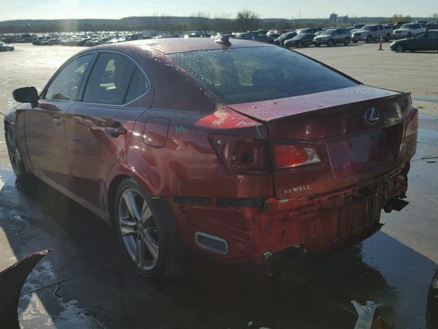 JTHBF5C27C2103067 - 2012 LEXUS IS 250 RED photo 3