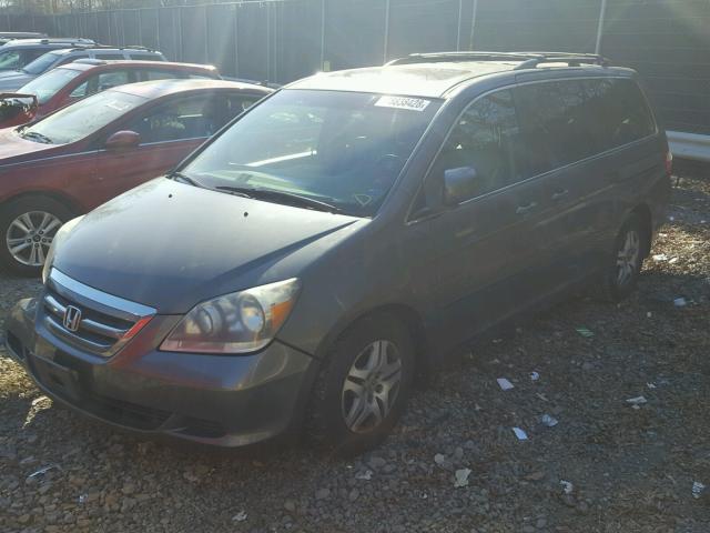 5FNRL38767B424313 - 2007 HONDA ODYSSEY EX GRAY photo 2