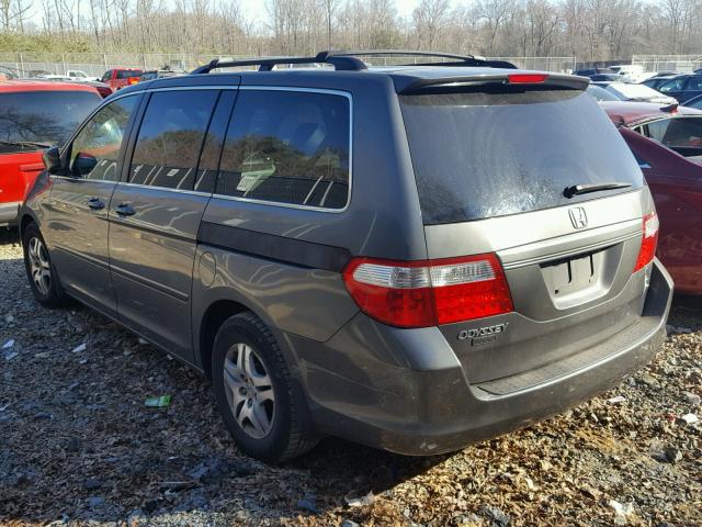 5FNRL38767B424313 - 2007 HONDA ODYSSEY EX GRAY photo 3