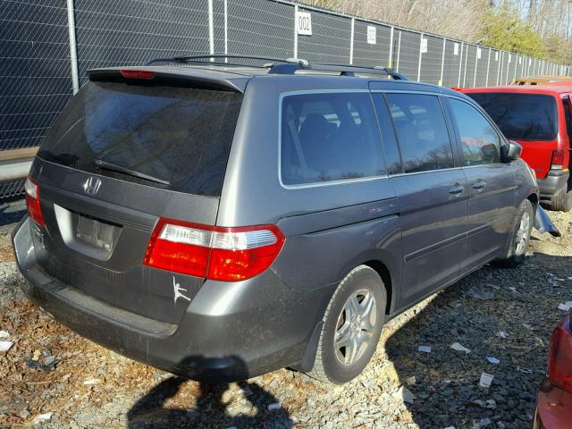 5FNRL38767B424313 - 2007 HONDA ODYSSEY EX GRAY photo 4