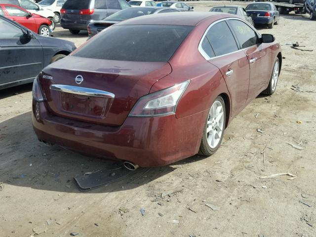 1N4AA5AP0CC829377 - 2012 NISSAN MAXIMA S MAROON photo 4