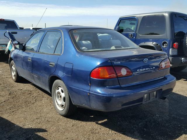 1NXBR12E82Z633897 - 2002 TOYOTA COROLLA CE BLUE photo 3