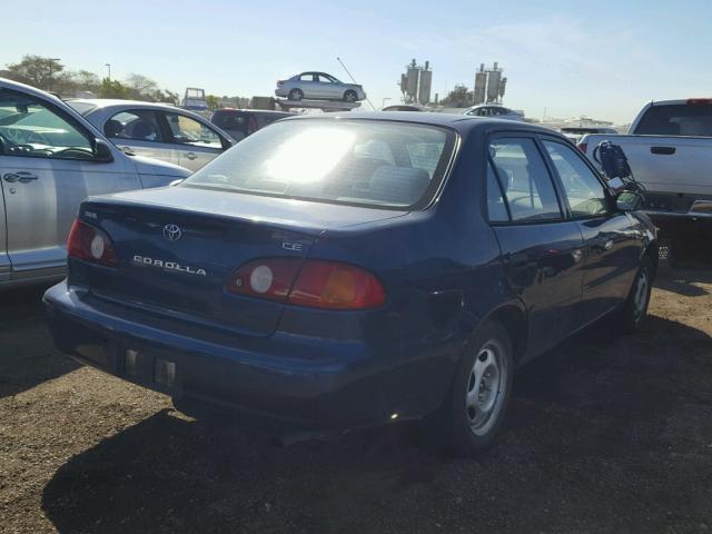 1NXBR12E82Z633897 - 2002 TOYOTA COROLLA CE BLUE photo 4