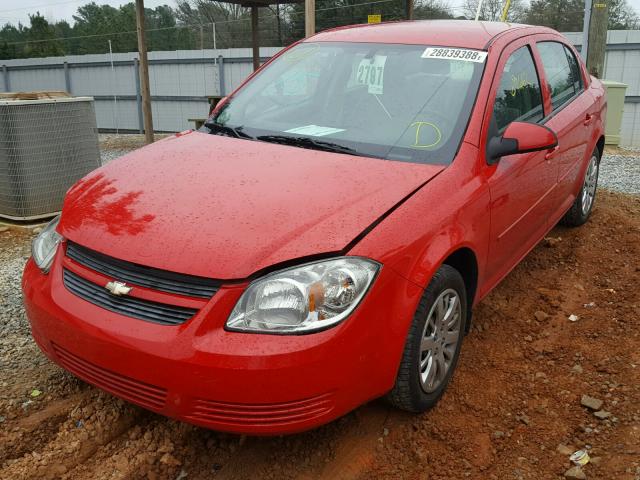 1G1AD5F55A7169523 - 2010 CHEVROLET COBALT 1LT RED photo 2