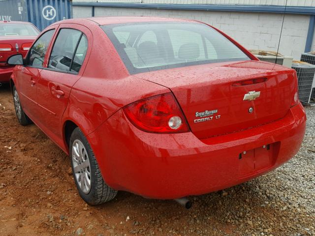 1G1AD5F55A7169523 - 2010 CHEVROLET COBALT 1LT RED photo 3