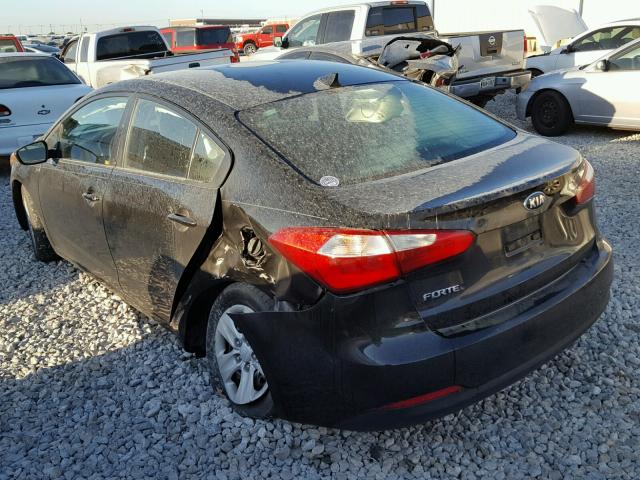 KNAFK4A6XG5563825 - 2016 KIA FORTE LX BLACK photo 3