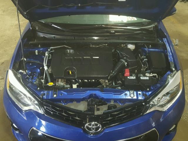 2T1BURHE9FC466848 - 2015 TOYOTA COROLLA L BLUE photo 7