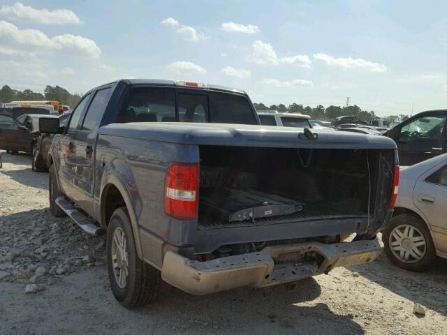 1FTPW14545KC75584 - 2005 FORD F150 SUPER BLUE photo 3