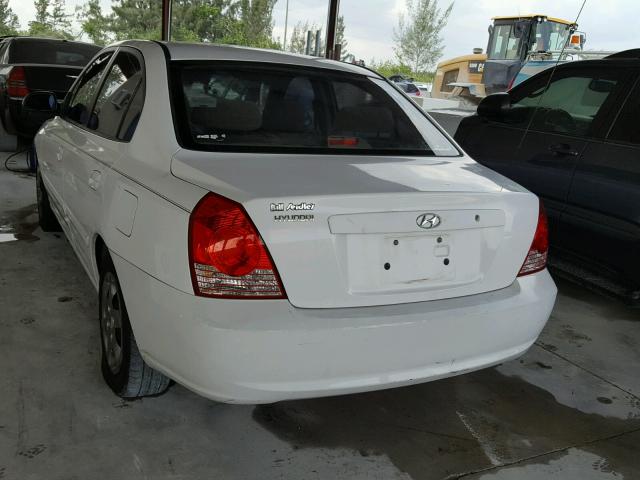 KMHDN46D55U067449 - 2005 HYUNDAI ELANTRA GL WHITE photo 3